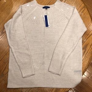 NWT APT 9 Cream and Sparkle Sweater